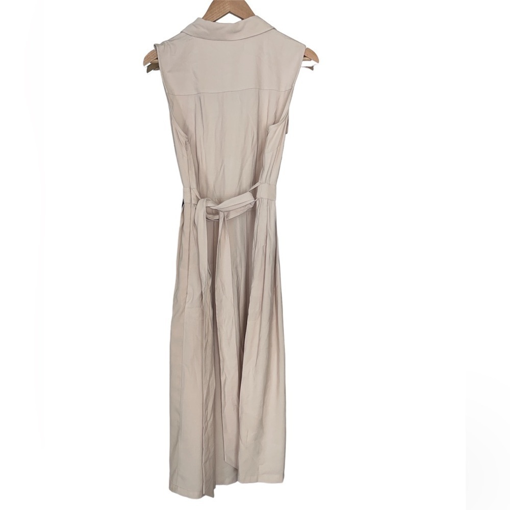 Alex Marie NWT Pleated Sleeveless Khaki Dress - Picture 3 of 5